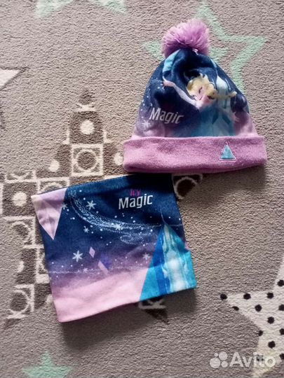 Шапка + снуд на девочку