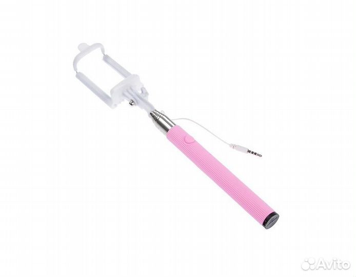 Монопод для селфи / селфи-палка розовая