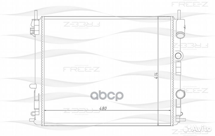 Радиатор охлаждения R-logan 1.4-1.6 8V (+AC) -1