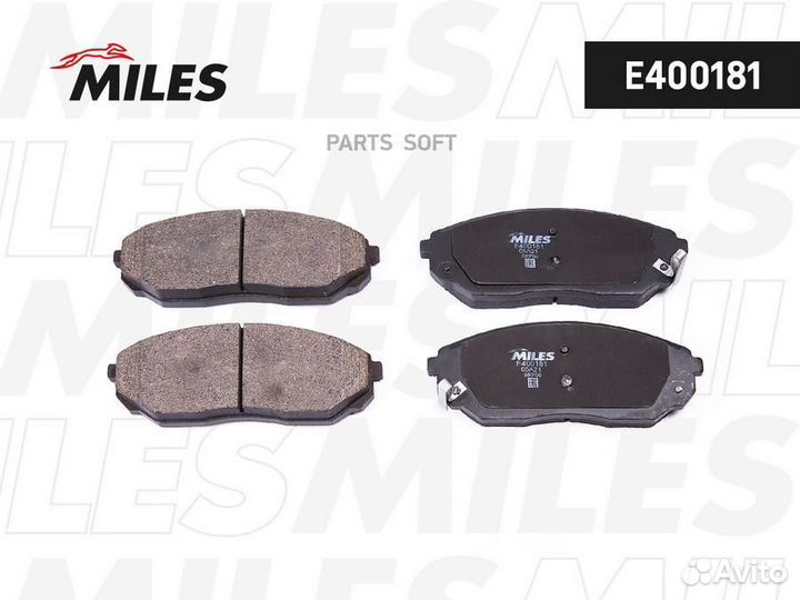 Miles E400181 Колодки тормозные KIA sorento 02- пе