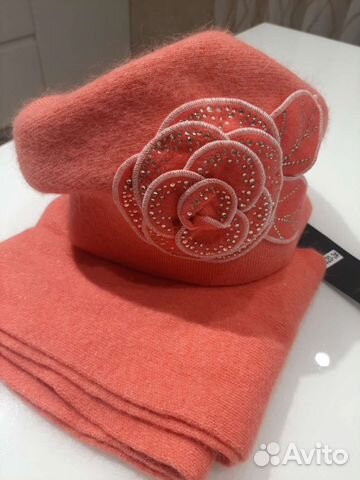 Комплект шапка и шарф женский