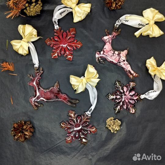 Елочные игрушки набор 5шт