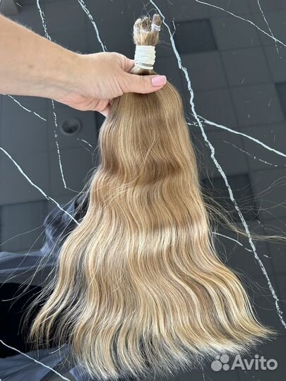 48см 90гр Детские волосы блонд шелк наращивание