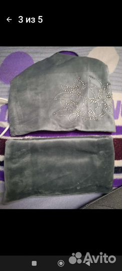 Бархатная шапка + Снуд