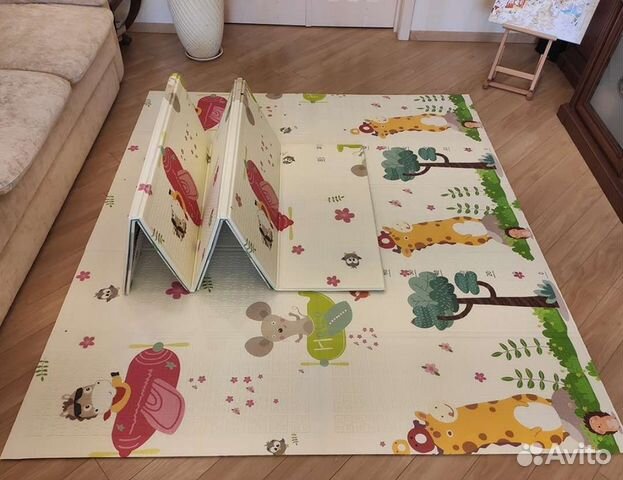 Детский игровой коврик складной 180х160х1