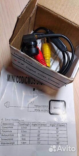 Миниатюрная AHD камера с микрофоном safcon. Новая