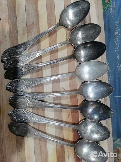 Мельхиоровые ложки СССР покрытие серебро мнц