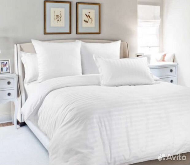 Постельное белье евро страйп сатин