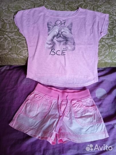 Детские вещи пакетом для девочек 4-5 лет