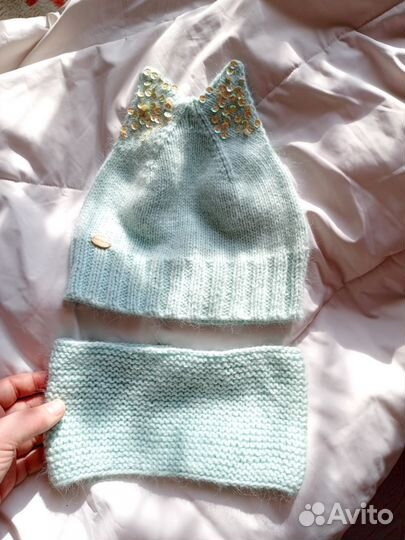 Шапка котик + снуд