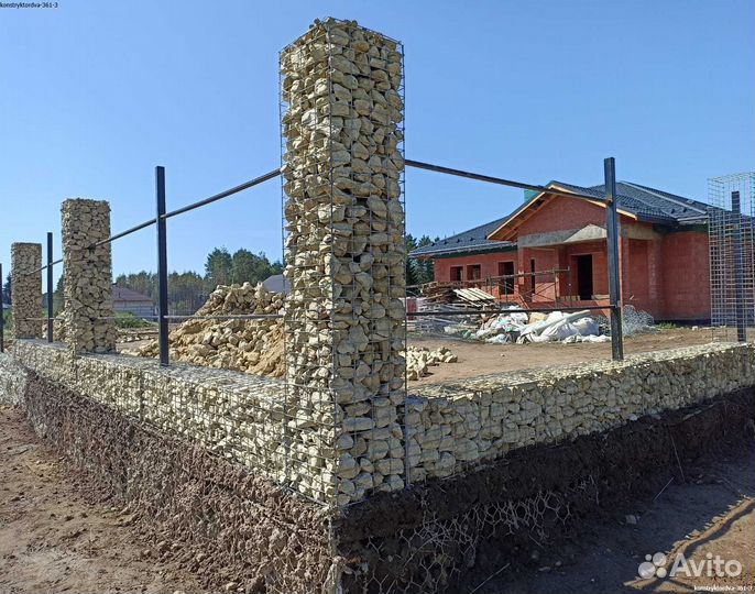 Сварные габионы колонна 100*50мм склад