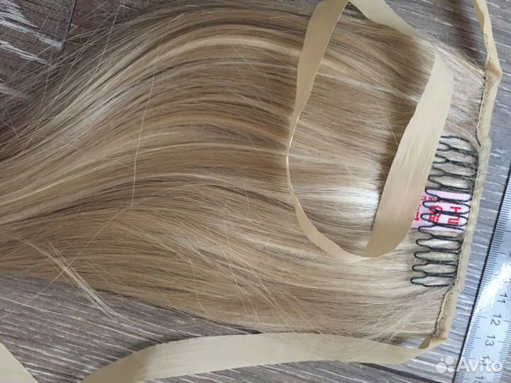 Накладной хвост блонд