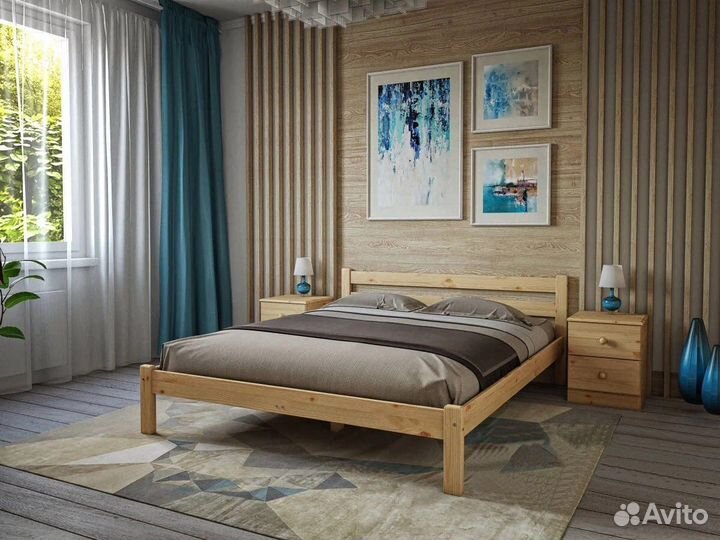 Новая кровать 160х200. Из массива дерева