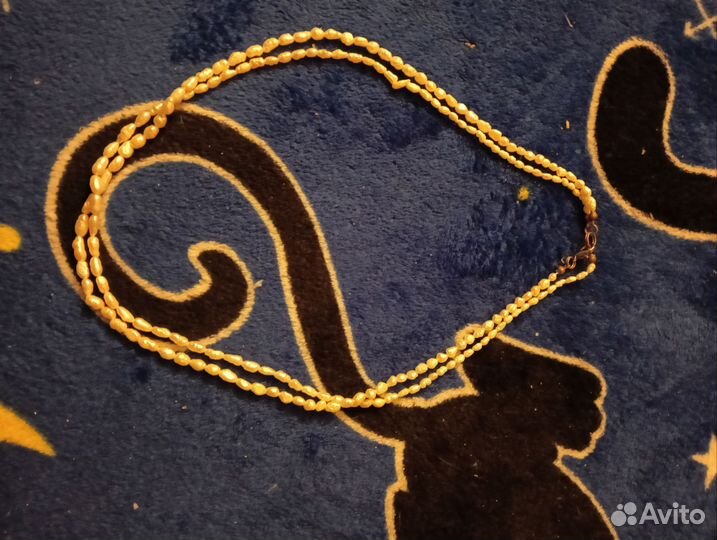 Бусы из речного жемчуга винтаж 116 см