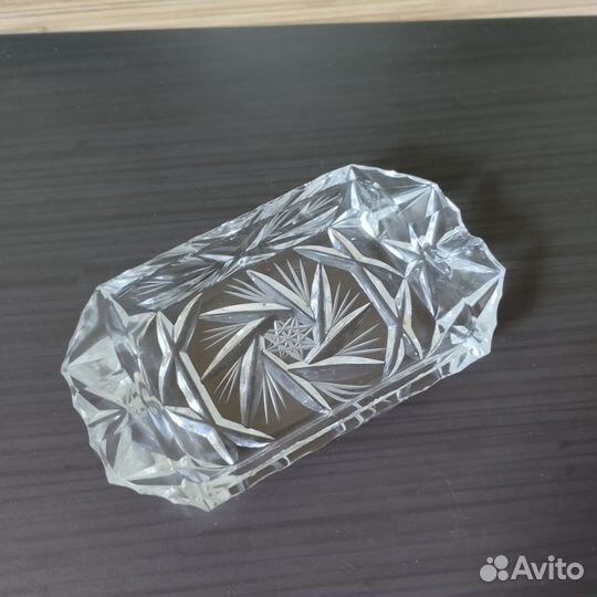 Пепельница, подсвечник хрусталь Богемия