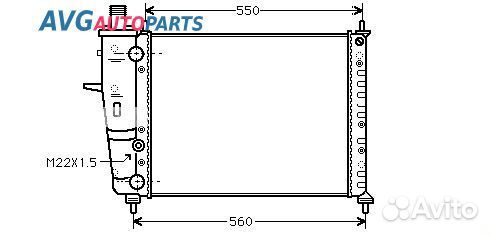 Радиатор кондиционера AVG FT5357 Fiat /Opel