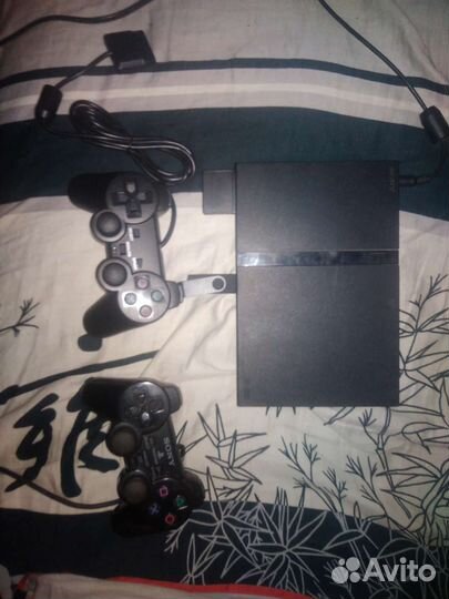 Sony PS2 слим прошитая(чип) +куча игр