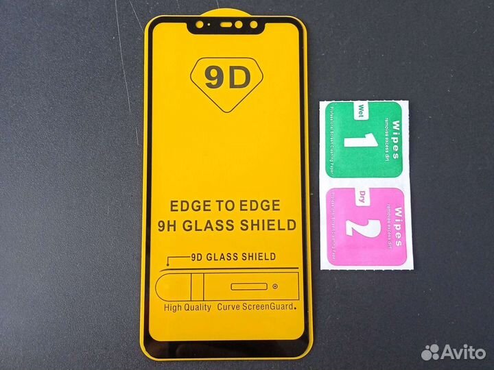 Защитное стекло на Xiaomi Redmi Note 6 Pro Чёрное