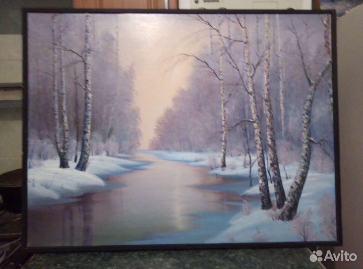 Картина - Зимний пейзаж. Евстратий.С
