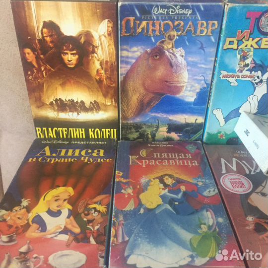 Винтаж: видеокассеты (8 шт) - детские мультфильмы