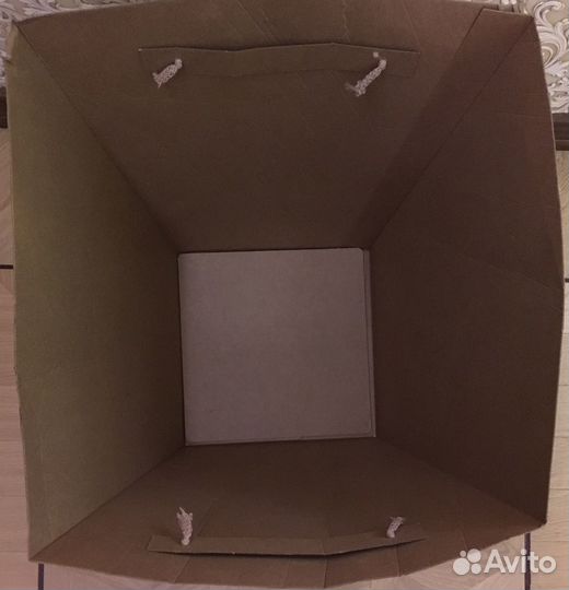 Переноска короб с ручками цветы упаковка картон