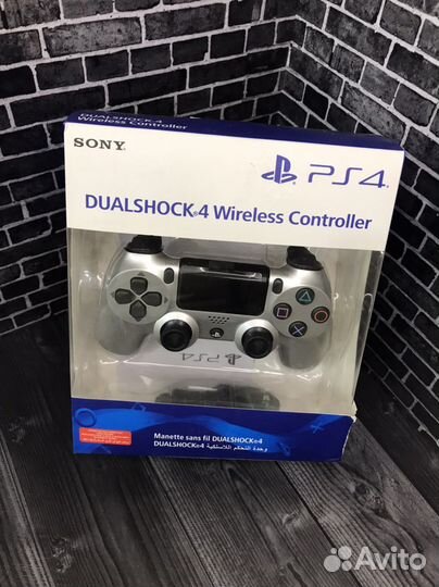 Джойстик безпроводной Sony PS4, серебро, новый