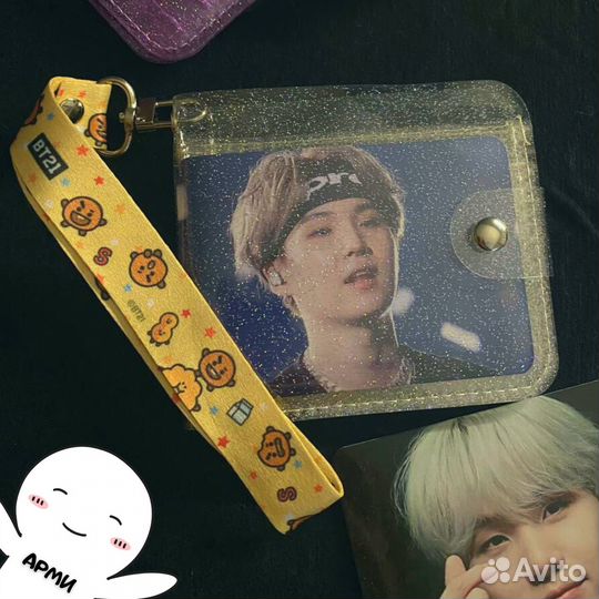 Stray Kids,Bts,Ateez прозрачный кошелек для карт