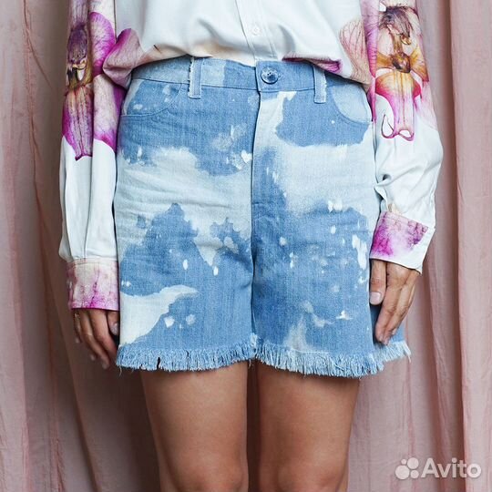 Отбеленные Джинсовые Шорты Masha Lamzina