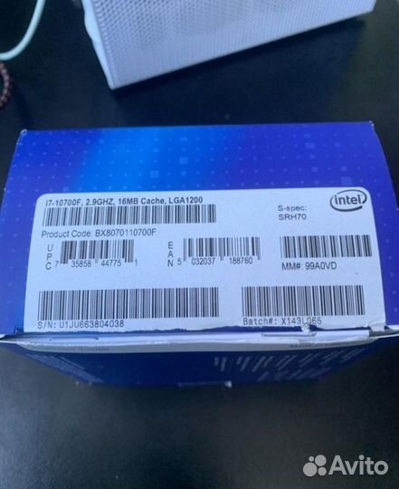 Процессор intel core i7 10700F BOX