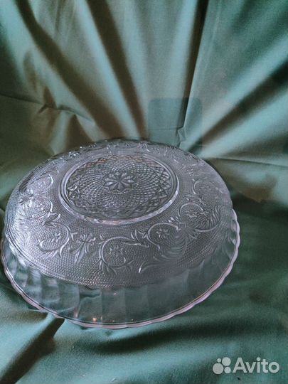 Блюдо хрустальное СССР салатник