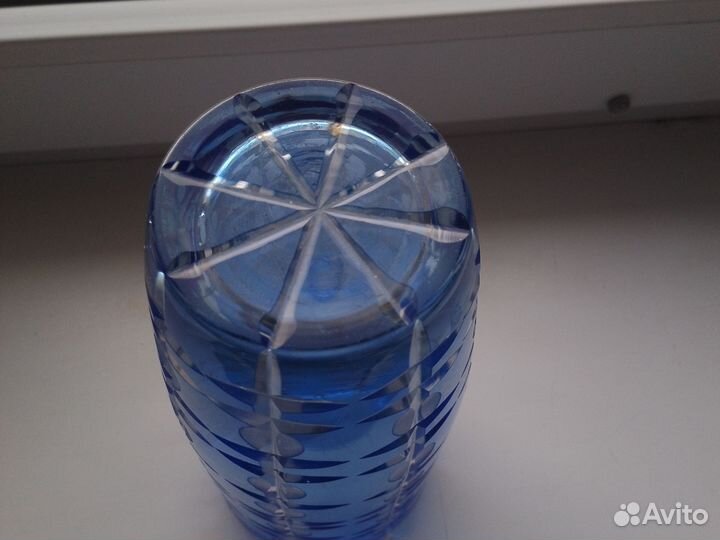 Ваза цветной хрусталь