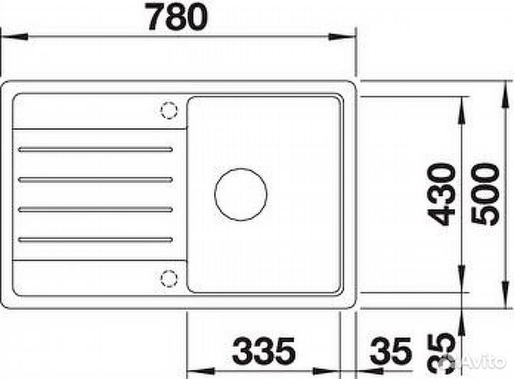 Кухонная мойка Blanco Legra 45 S 522201 Антрацит