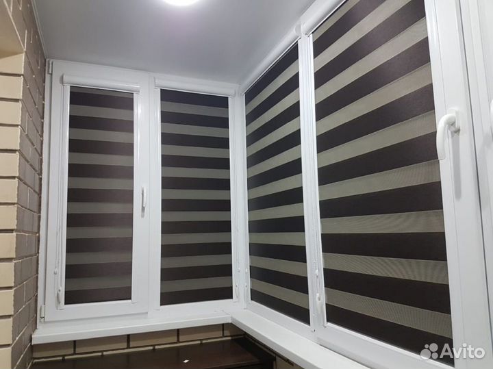 Рулонные шторы день ночь зебра M4905-E1479