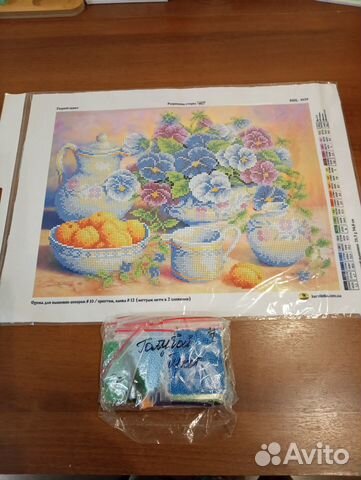 Набор для вышивания бисером Голубой букет