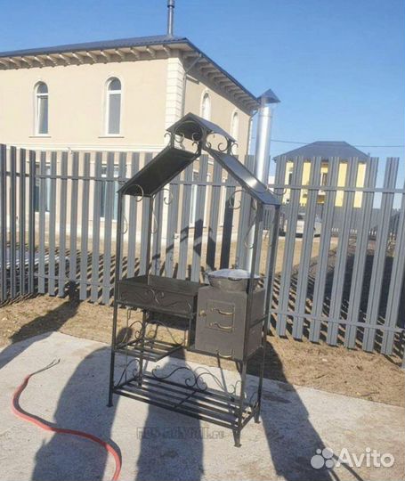 Мангал с печью