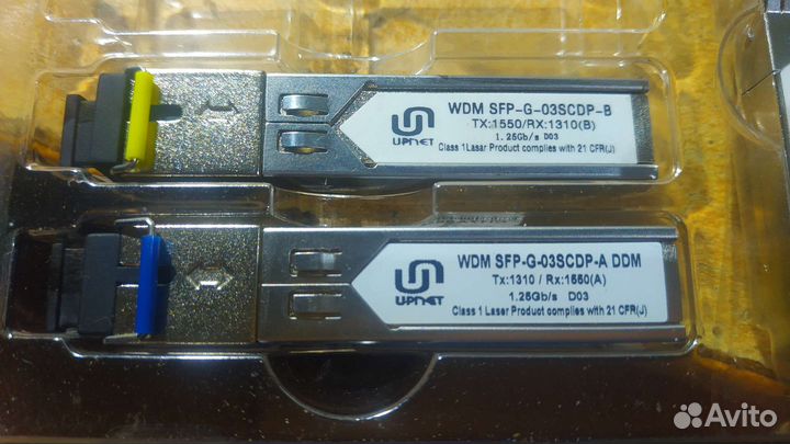WDM-SFP-G-03scdp Tx/Rx: 1310/1550нм