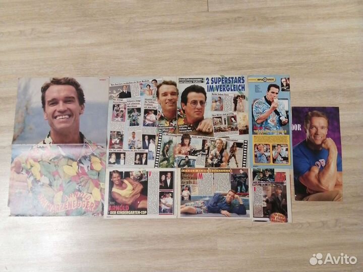 Вырезки и плакат Арнольд Шварценеггер из немецкого