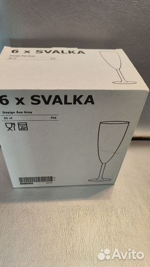 Бокалы Набор бокалов икеа свальк для шампанского