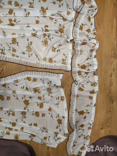 Штора на кухню тюль комплект новая