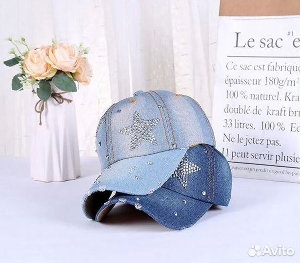 Бейсболка джинсовая