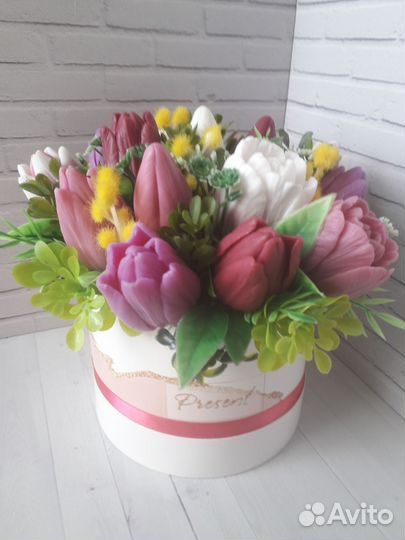 Букет тюльпанов из мыла