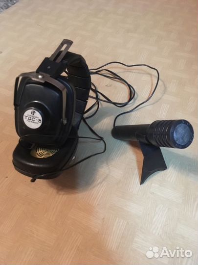 Советские наушники тдс3 + микрофон от них