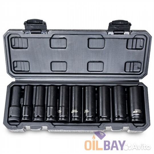 Набор головок ударных глуб. 1/2 10-22 мм 10пр AVS