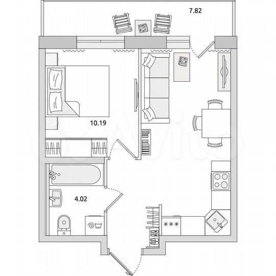 1-к. квартира, 41,5 м², 11/17 эт.