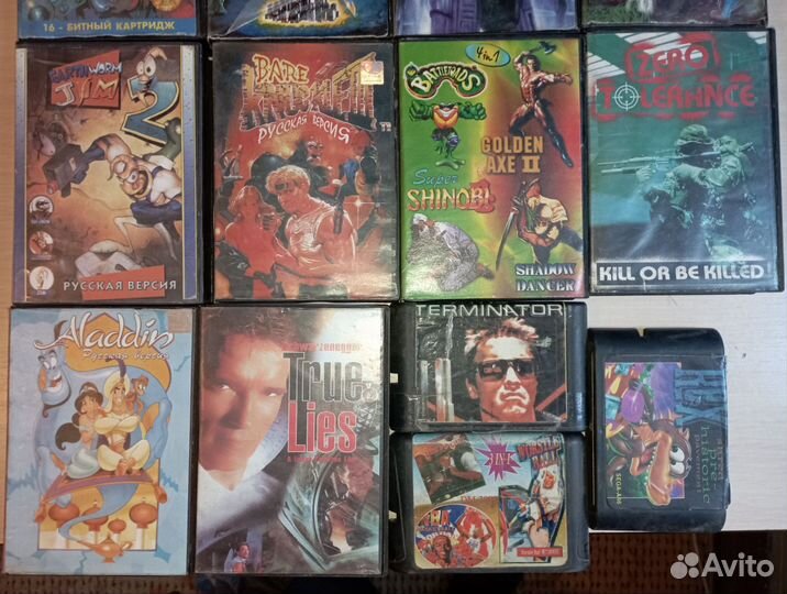 Коллекция картриджей для sega