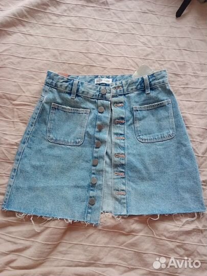 Джинсовая юбка zara S