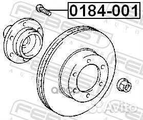 Шпилька колёсная 0184001 Febest