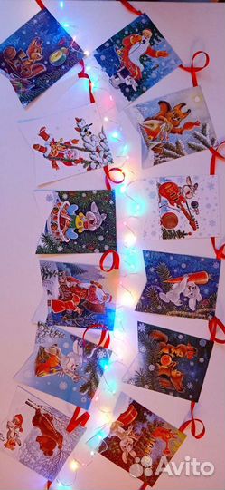 Гирлянда новогодняя-флажки в стиле СССР NEW 1 шт