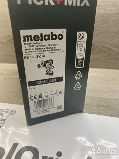 Дрель для рыбалки Metabo BS 18 LTX BL I Германия