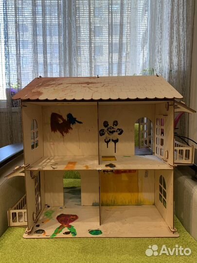 Домик кукольный с мебелью